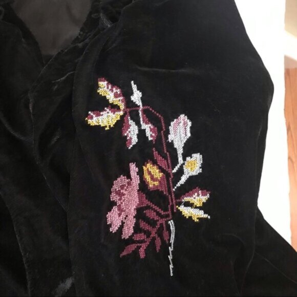 Studio WestApparel NEW Velvet Boho Embroidered Jacket Blazer Unlined Oversize 1X - Picture 5 of 16